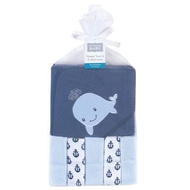 Рушник з мочалками Hudson Baby Sailor Whale